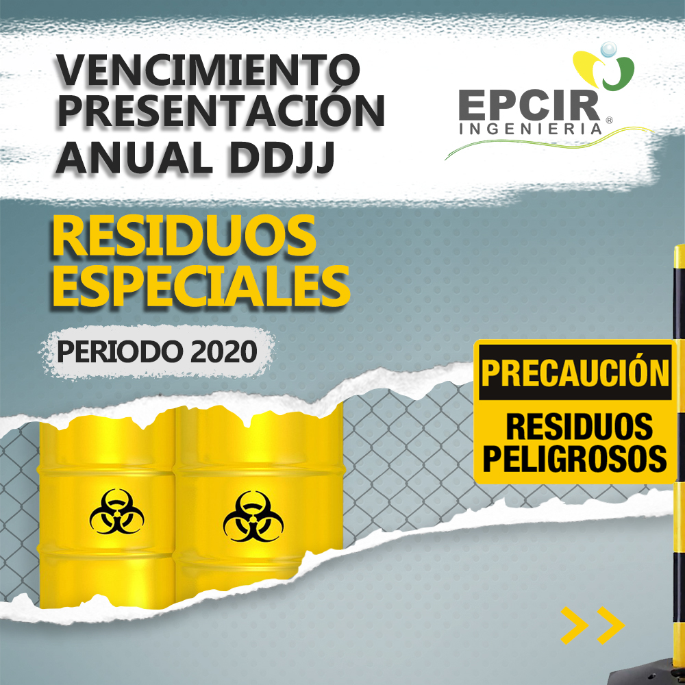 Vencimiento DDJJ anual Residuos Especiales 2020/2021